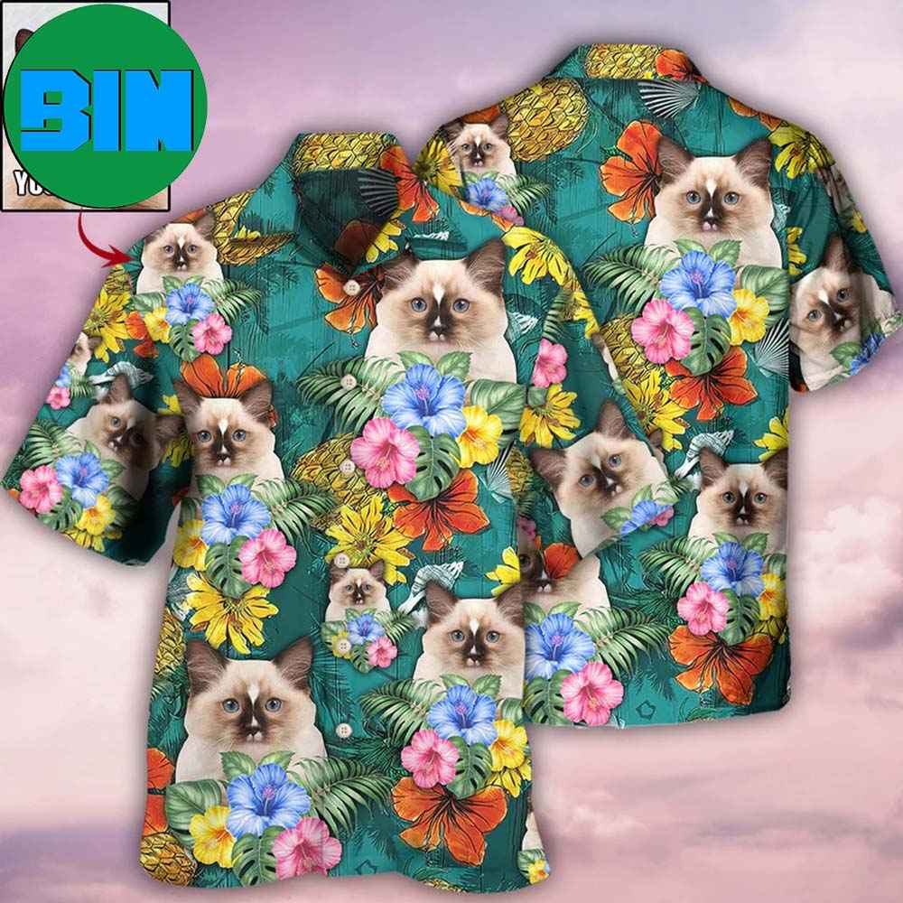 Cat Tropical Various Style Custom Photo Tropical Hawaiian Shirt