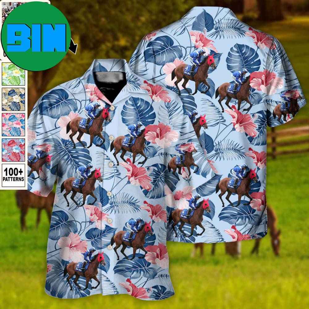 Horse Racing You Want Tropical Style Custom Photo, Horse Race, Kentucky Derby, Melbourne Horse Race Tropical Hawaiian Shirt