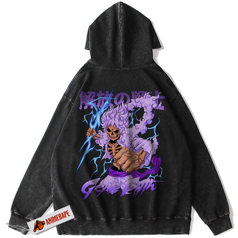 Monkey D Luffy Vintage Anime Hoodie, One Piece Hoodie for Fans